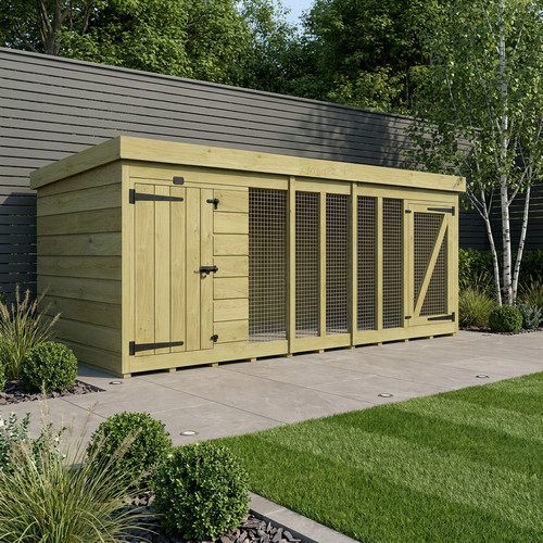 Dog kennel and run full - dog,