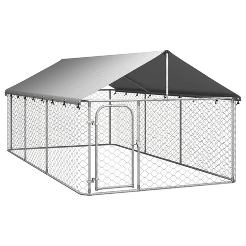 Outdoor dog kennel with roof - kennel,