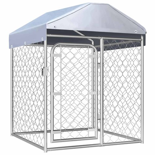 Outdoor dog kennel with - dog,