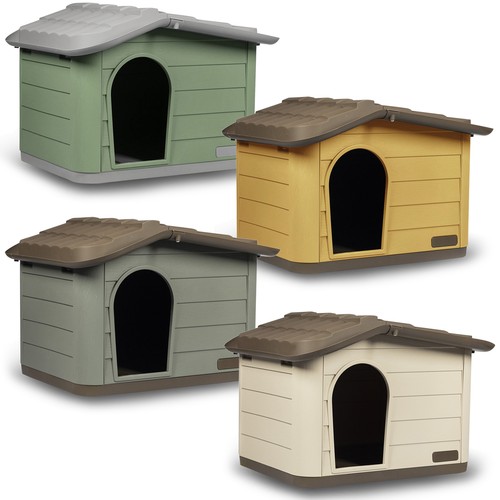 Plastic dog house - plastic,