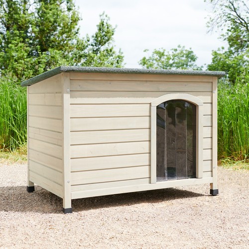 Medium wooden dog kennel - wooden,