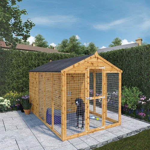 Wooden dog kennel run - 6,