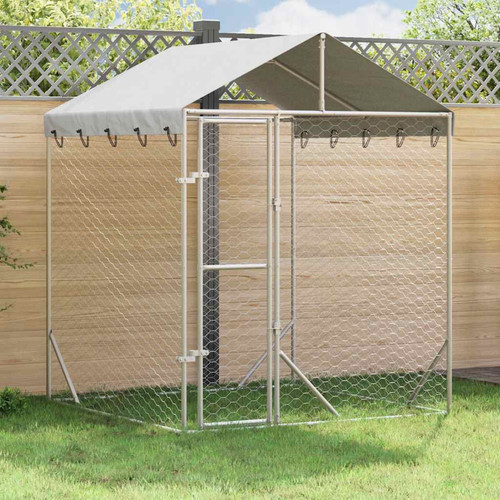 Outdoor dog kennel silver - outdoor,