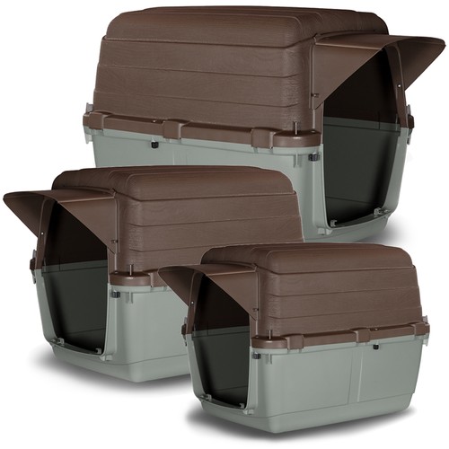 Large plastic dog kennel - plastic,