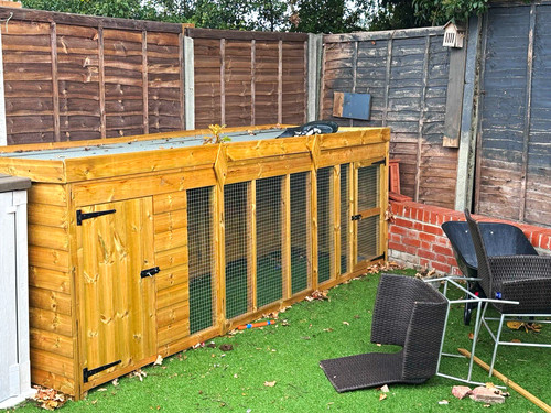Large wooden outdoor dog - large,