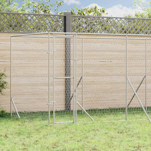 Outdoor dog kennel silver - dog,