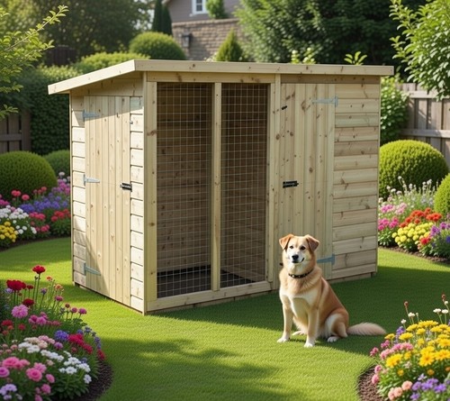 Wooden 8x4 dog - wooden, and