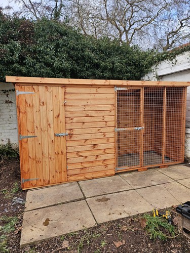 Dog kennel and run - ,